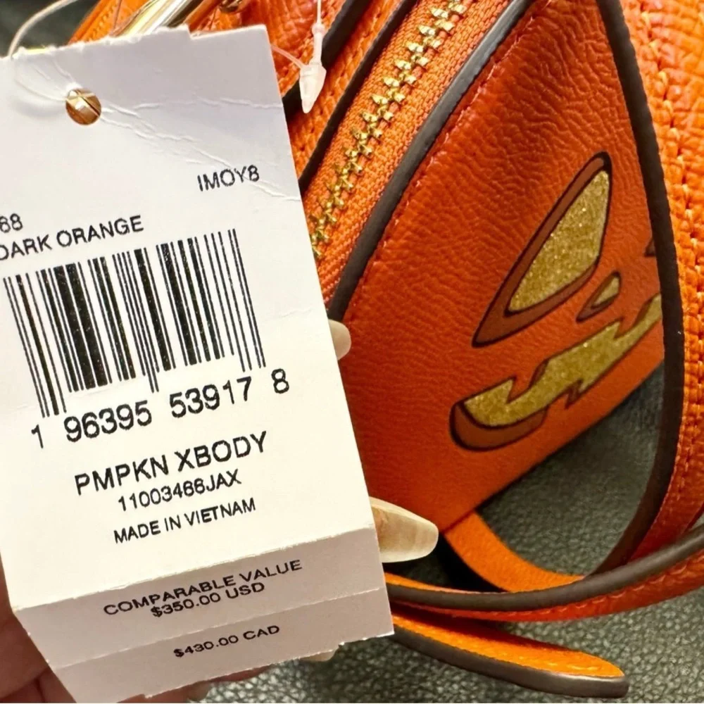 NWT Coach Canteen Crossbody Bag With Halloween Pumpkin Print CW468 - Picture 9 of 12